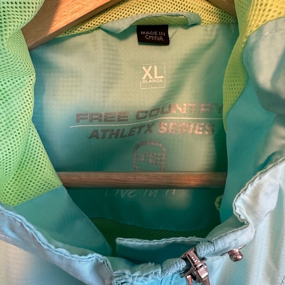 Free Country Aqua and White Raincoat - Picture 3 of 5